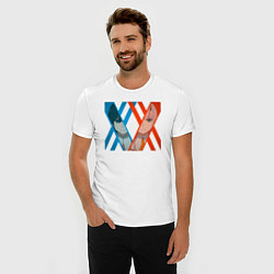 Футболка slim-fit Хиро Зеро Ту, цвет: белый — фото 2