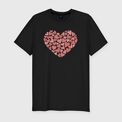 Футболка slim-fit Hearts love, цвет: черный