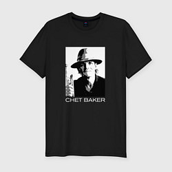 Футболка slim-fit Chet Baker jazz legend, цвет: черный