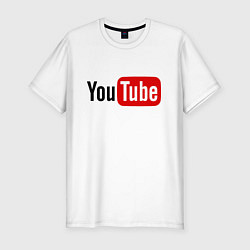 Футболка slim-fit You tube logo, цвет: белый