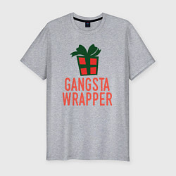 Футболка slim-fit Gangsta wrapper, цвет: меланж