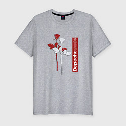 Футболка slim-fit Depeche Mode - Roses violator, цвет: меланж