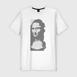 Футболка slim-fit Mona Lisa text, цвет: белый