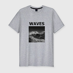 Мужская slim-футболка Waves