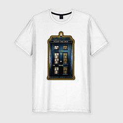 Футболка slim-fit Tardis Sherlock, цвет: белый