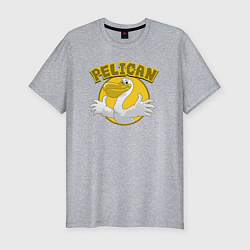 Футболка slim-fit Pelican, цвет: меланж