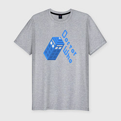 Футболка slim-fit Blue doctor who, цвет: меланж