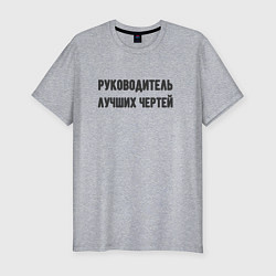 Футболка slim-fit Руководитель лучших чертей, цвет: меланж