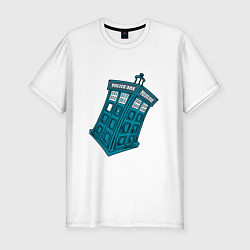 Футболка slim-fit Adventure tardis, цвет: белый