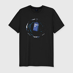 Футболка slim-fit Galaxy tardis, цвет: черный