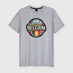 Футболка slim-fit Belgium, цвет: меланж