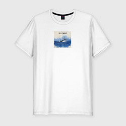 Футболка slim-fit Море волнуется раз, два, три, цвет: белый