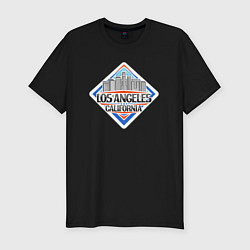 Футболка slim-fit Los Angeles USA, цвет: черный