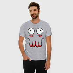 Футболка slim-fit John Zoidberg Face, цвет: меланж — фото 2