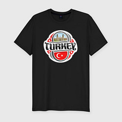 Футболка slim-fit Turkey country, цвет: черный