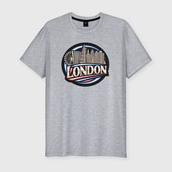 Футболка slim-fit City London, цвет: меланж
