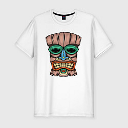 Футболка slim-fit Tiki face, цвет: белый