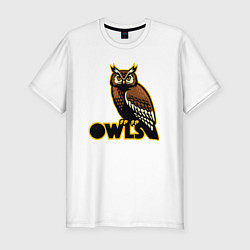 Футболка slim-fit Owls, цвет: белый