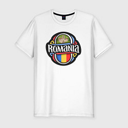 Футболка slim-fit Румыния, цвет: белый