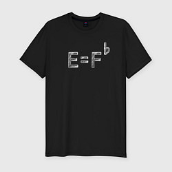 Футболка slim-fit Теория относительности музыкантов, цвет: черный