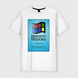 Футболка slim-fit Windows 3, цвет: белый