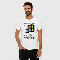 Футболка slim-fit Разработанный для windows 98, цвет: белый — фото 2