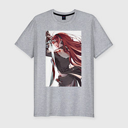 Футболка slim-fit Реинкарнация безработного Бореас Грейрат, цвет: меланж