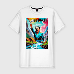 Футболка slim-fit Ill be back - Stalin, цвет: белый