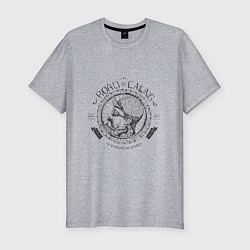 Футболка slim-fit Road is calling, цвет: меланж