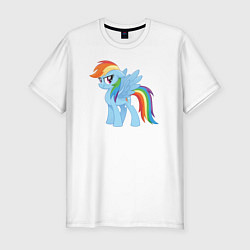 Футболка slim-fit Рейнбоу Дэш из My Little Pony в кино, цвет: белый