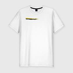 Футболка slim-fit Флаг миниатюра российской империи патриоты, цвет: белый