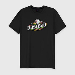 Футболка slim-fit Baseball sport, цвет: черный