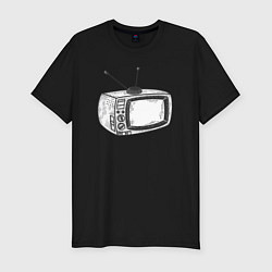 Футболка slim-fit Retro TV, цвет: черный