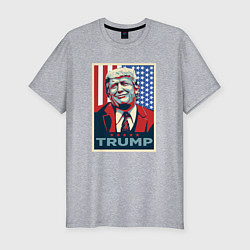 Футболка slim-fit Трамп Дональд, цвет: меланж