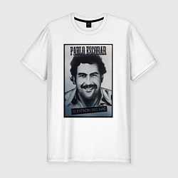 Футболка slim-fit Escobar draw portrait, цвет: белый