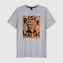 Футболка slim-fit Rodger Waters Pink Floyd рок, цвет: меланж