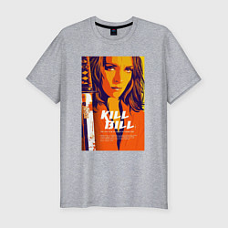 Футболка slim-fit Kill bill - Uma Thurman, цвет: меланж