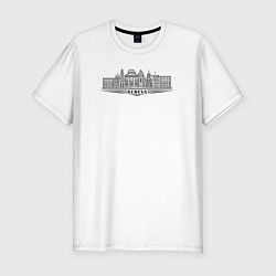 Футболка slim-fit Город Женева, цвет: белый