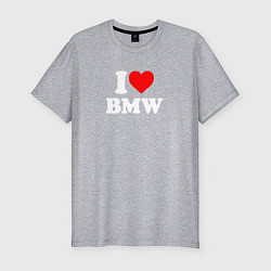 Футболка slim-fit I love my BMW, цвет: меланж