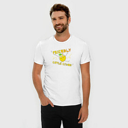 Футболка slim-fit Friendly little lemon, цвет: белый — фото 2
