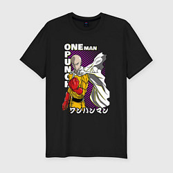 Футболка slim-fit One-Punch Man Ванпанч, цвет: черный