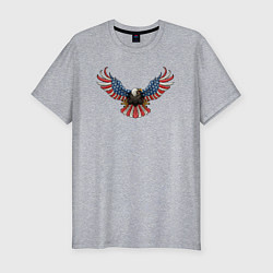 Футболка slim-fit Орёл Америки, цвет: меланж