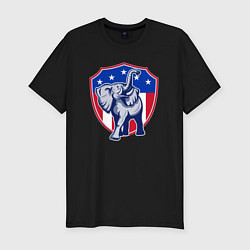 Футболка slim-fit Elephant USA, цвет: черный