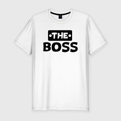 Футболка slim-fit Boss начальник, цвет: белый