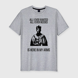 Футболка slim-fit In my arms, цвет: меланж