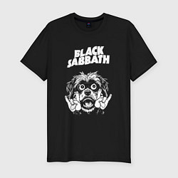 Футболка slim-fit Black Sabbath rock dog, цвет: черный