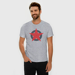 Футболка slim-fit Red star symbol, цвет: меланж — фото 2