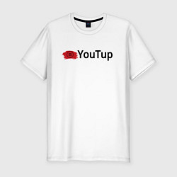 Футболка slim-fit Youtup youtube, цвет: белый