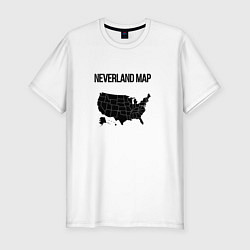 Футболка slim-fit Neverland map, цвет: белый