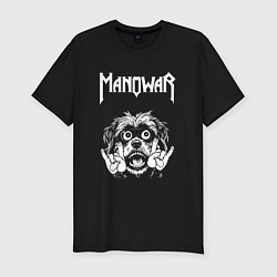 Футболка slim-fit Manowar rock dog, цвет: черный